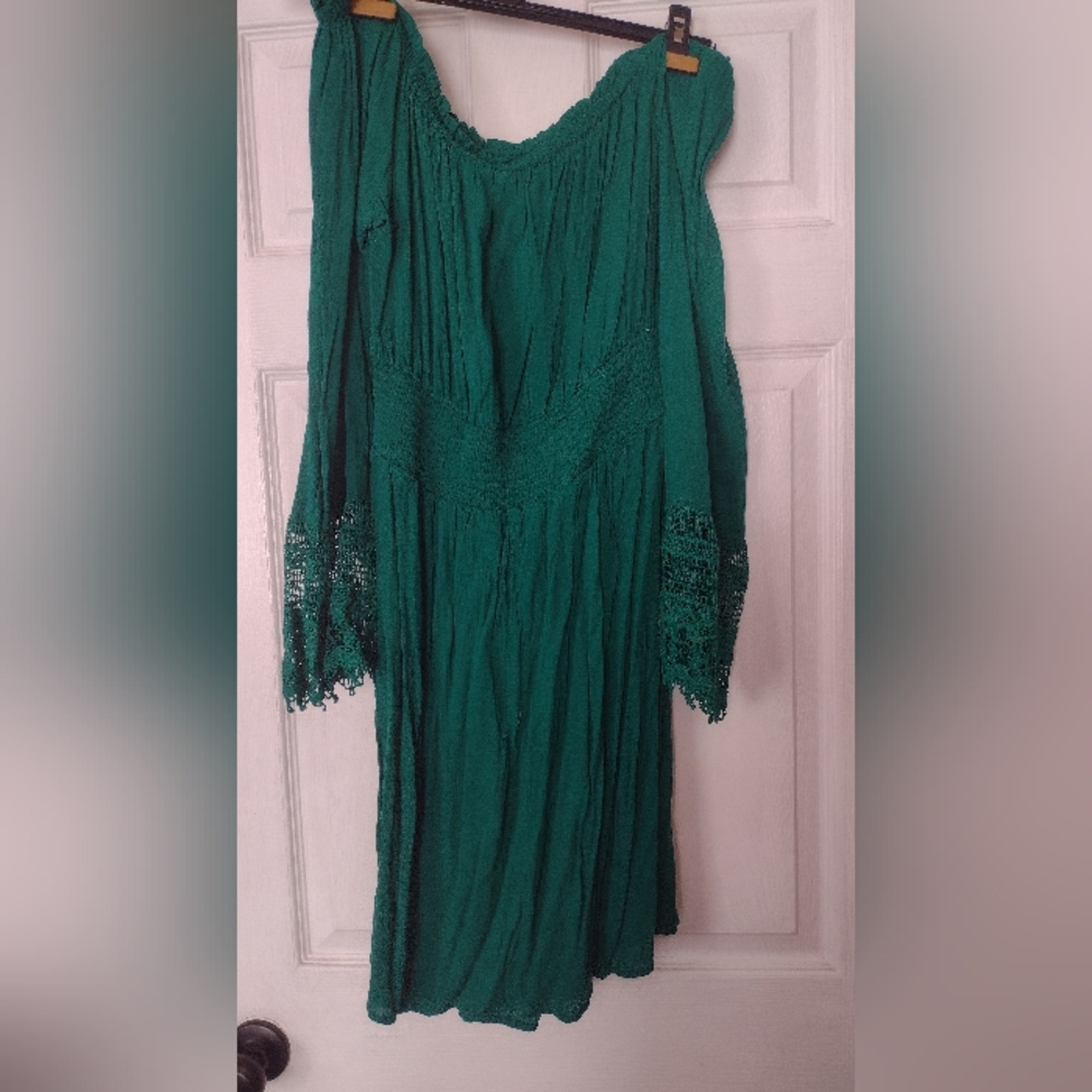 Elegant Green Short Women's Dress